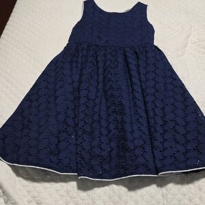 Elegant Navy Blue Kids Dress Size 6